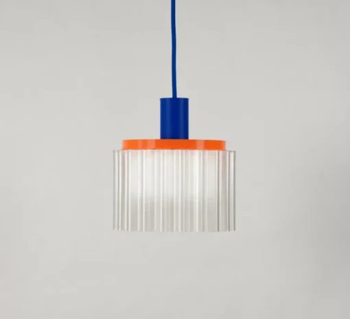 Suspension, Gigi N°2, bleu, L19cm, H19cm - Warren & Laetitia
