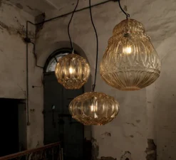 Suspension, Ginger sphère, jaune pâle, Ø27cm, H26cm - Karman