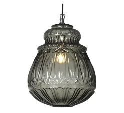 Suspension, Ginger, verre fumé, IP44, Ø30cm, H37cm - Karman