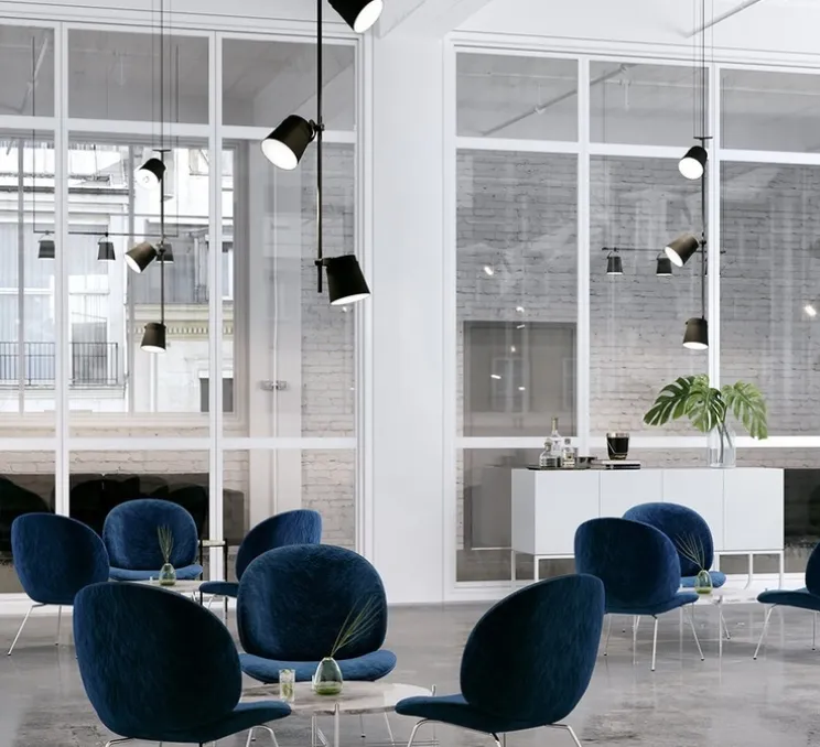 Suspension, Ginza vertical , noir, LED, 3000K, 620 lm, Ø15cm, H65cm - Zero