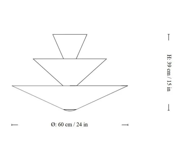 Suspension, Gio LN14, vert signal, bleu profond, blanc écru, LED, dim, 2600K, Ø60cm, H39cm - Andtradition