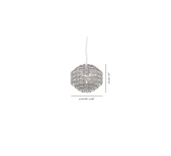 Suspension, Giogali SP65, transparent, chrome, Ø64cm, H54cm - Vistosi