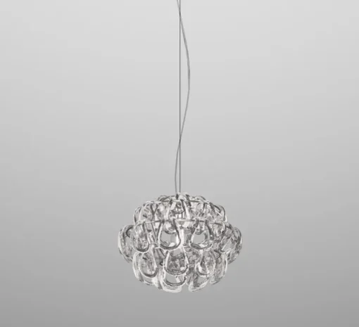 Suspension, Giogali SP35, transparent, chrome, Ø37cm, H28cm - Vistosi