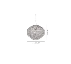 Suspension, Giogali SP85, transparent, chrome, Ø84cm, H68cm - Vistosi