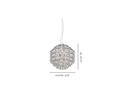 Suspension, Giogali SP50, transparent, chrome, Ø50cm, H49cm - Vistosi