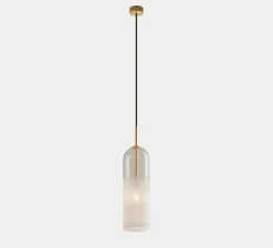Suspension, Glam, blanc, or, Ø12cm, H31cm - LEDs C4