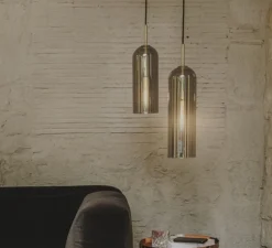 Suspension, Glam, noir et or, Ø12cm, H31cm - LEDs C4