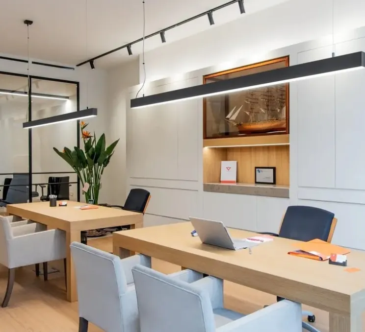 Suspension, Glenos, noir, LED, 3000K, 5700lm, Ø5cm, H7cm - Slv