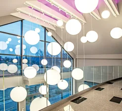 Suspension, Globo, blanc brillant, IP55, Ø60cm, H60cm - Slide