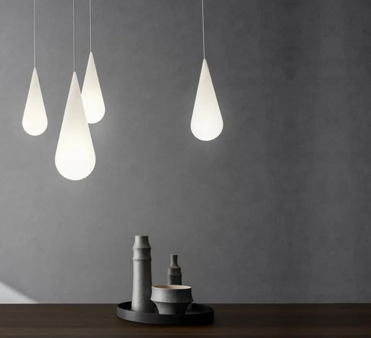 Suspension, Goccia H1, blanc, Ø23cm, H63cm - Rotaliana