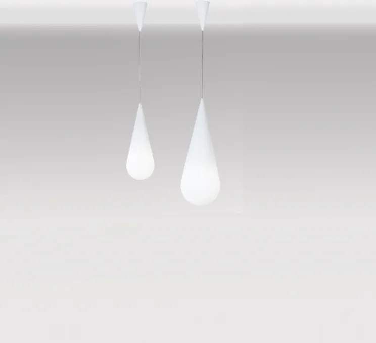 Suspension, Goccia H1, blanc, Ø23cm, H63cm - Rotaliana