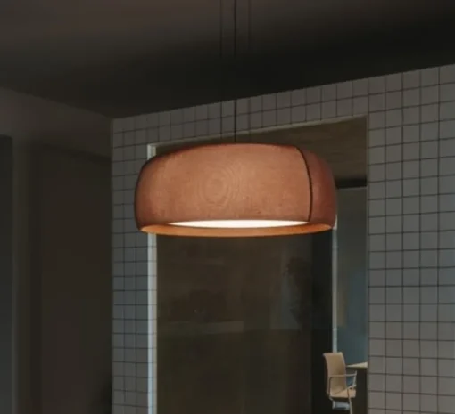 Suspension, Gong, terracotta, LED, dim, 2700K, 1166 lm, Ø61,2cm, H24,8cm - LEDS C4