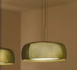 Suspension, Gong, vert, LED, dim, 2700K, 1166 lm, Ø61,2cm, H24,8cm - LEDS C4