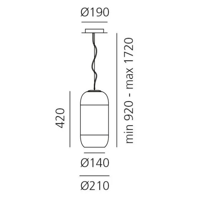 Suspension, Gople, cuivre, Ø21cm, H42cm - Artemide