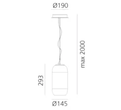 Suspension, Gople mini, bleu, Ø14,5cm, H29,3cm, LED, 3000K - Artemide