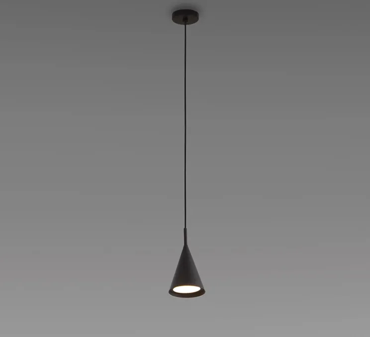 Suspension, Gordon 561.21, noir mat, IP40, Ø12cm, H23cm - Tooy