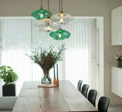 Suspension, GRACE, vert émeraude, Ø28cm, H12cm - Elements Lighting