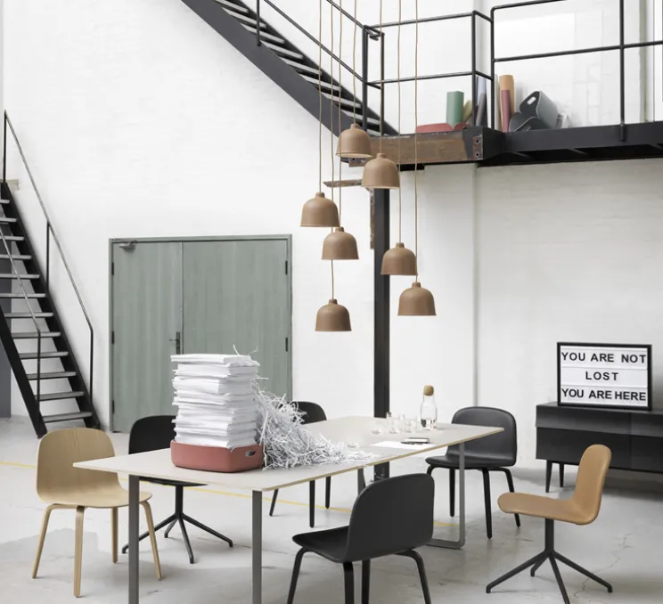 Suspension, Grain, naturel, LED, 3100K, 400lm, Ø21cm, H18,5cm - Muuto