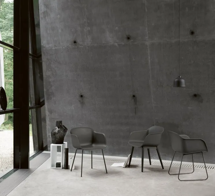 Suspension, Grain, noir, LED, Ø21cm, H18,5cm - Muuto