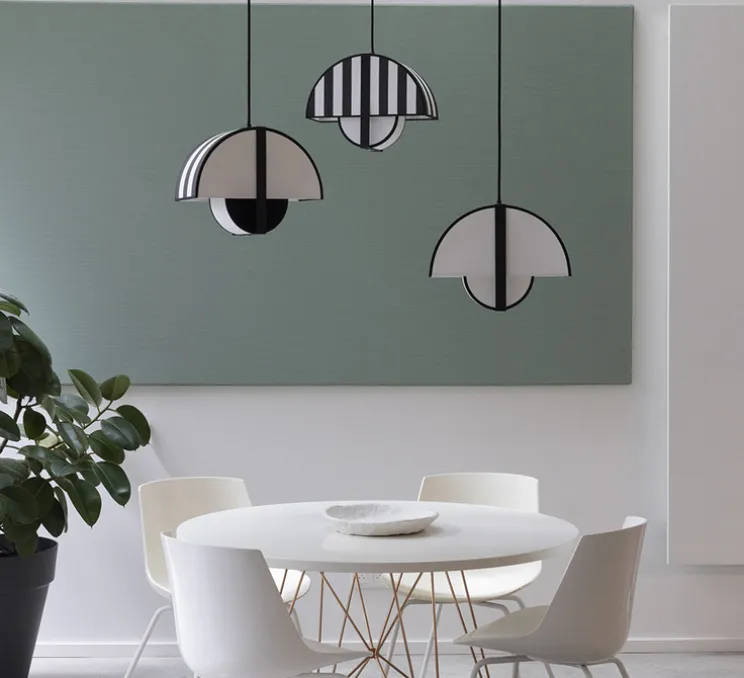 Suspension, Grand Arto, Noir et blanc, L40cm, H30cm - DesignHeure