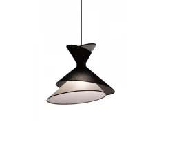 Suspension, Grand Kimono, blanc & noir, Ø50cm, H44cm - DesignHeure
