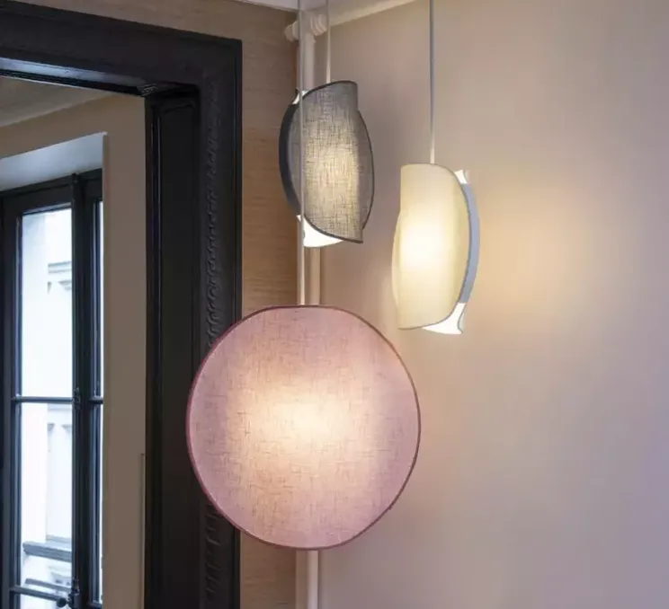 Suspension, Grand Moon, rose, Ø65cm, H20cm - DesignHeure