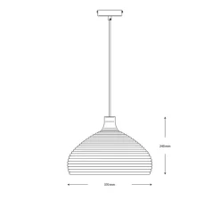 Suspension, Grass S, vert, L37cm, H24cm - Forestier