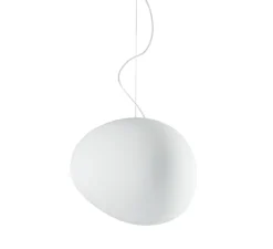 Suspension, Gregg Grande LED, blanc et blanc, LED, 2700K, 2581lm, L47cm, H40cm - Foscarini