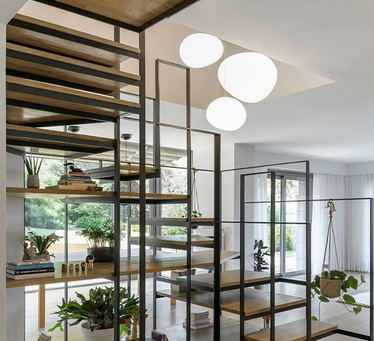 Suspension, Gregg Grande, variable, blanc, LED, 2700K, 2581lm, L47cm, H40cm - Foscarini