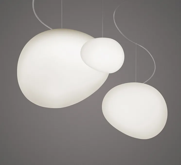 Suspension, Gregg Grande, variable, blanc, LED, 2700K, 2581lm, L47cm, H40cm - Foscarini