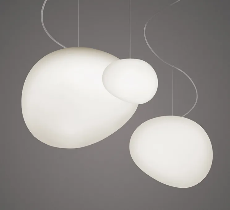 Suspension, Gregg Media, blanc et blanc, L31cm, H26cm - Foscarini