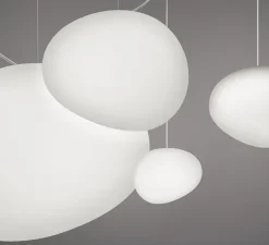 Suspension, Gregg Media, blanc et blanc, L31cm, H26cm - Foscarini
