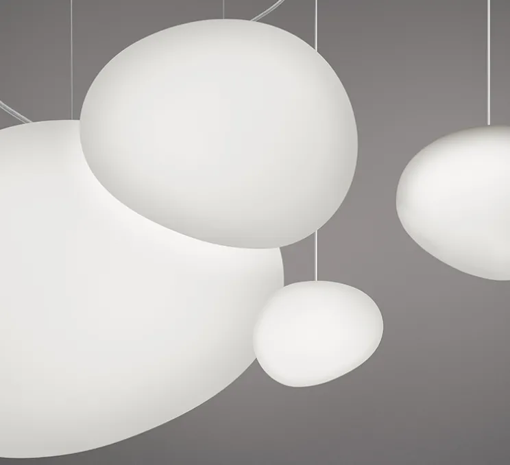 Suspension, Gregg Media, blanc et blanc, L31cm, H26cm - Foscarini