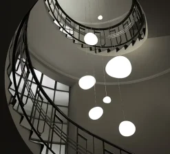 Suspension, Gregg Media, câble 10m, blanc, L31cm, H26cm - Foscarini