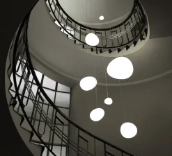 Suspension, Gregg Media LED, blanc et blanc, LED, 2700K, 2581lm, L31cm, H26cm - Foscarini