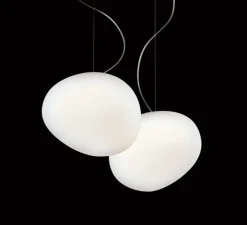 Suspension, Gregg Media LED, blanc et blanc, LED, 2700K, 2581lm, L31cm, H26cm - Foscarini