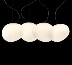 Suspension, Gregg Media LED, blanc et blanc, LED, 2700K, 2581lm, L31cm, H26cm - Foscarini