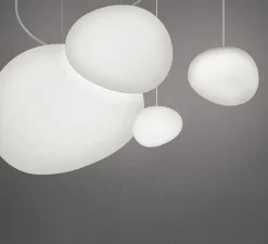 Suspension, Gregg Media LED, blanc et blanc, LED, 2700K, 2581lm, L31cm, H26cm - Foscarini