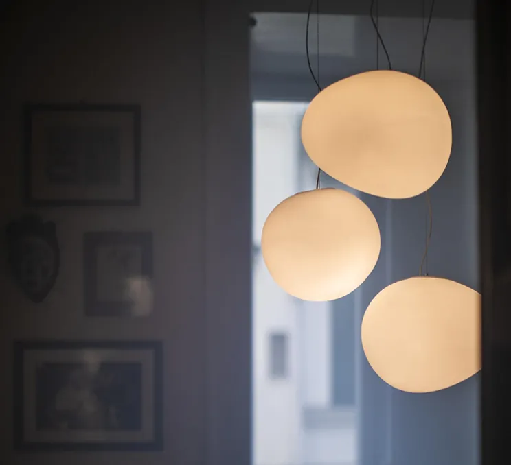 Suspension, Gregg Media, variable, blanc, LED, 2700K, 2581lm, L31cm, H26cm - Foscarini