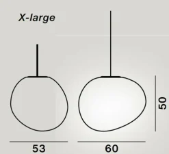 Suspension, Gregg Outdoor X-Large, blanc, IP65, L60cm, H50cm - Foscarini