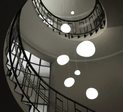 Suspension, Gregg Piccola, blanc, câble de 10m, L13cm, H11cm - Foscarini