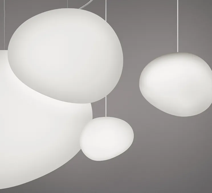 Suspension, Gregg Piccola, blanc, câble de 10m, L13cm, H11cm - Foscarini