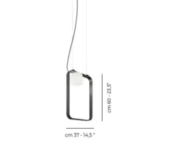 Suspension, Groove SP 60, anthracite, L37cm, H60cm - Vistosi