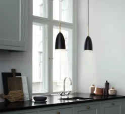 Suspension, Gräshoppa, noir semi mat, Ø15cm, H23cm - Gubi