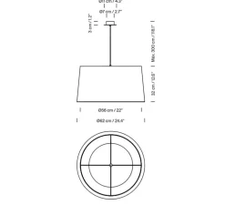 Suspension, GT5, blanc, Ø62cm, H32cm - Santa & Cole