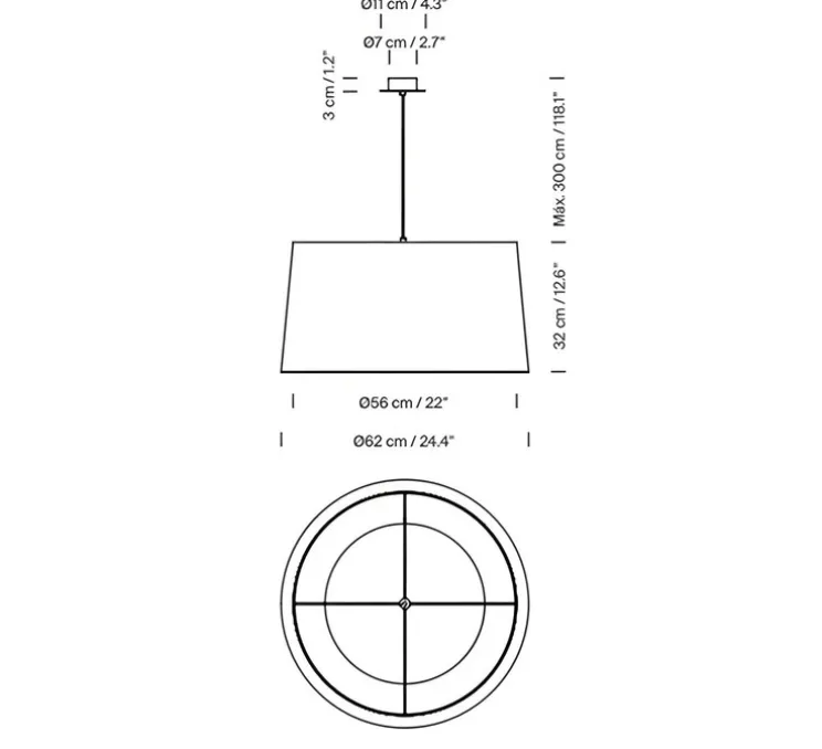 Suspension, GT5, blanc, Ø62cm, H32cm - Santa & Cole
