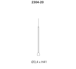 Suspension, Hail, or mat, LED, dim, 0-10V, 2700K, 152 lm, Ø3,4cm, H42cm - Penta