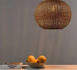 Suspension, Haka 300, noir, rotin, Ø30cm, H23cm - Faro