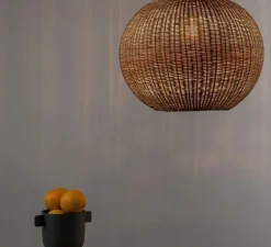 Suspension, Haka 530, noir, rotin, Ø53cm, H40cm - Faro