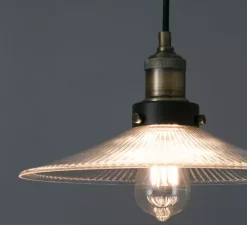 Suspension, Halita, transparent, or , Ø30cm, H25cm - Faro